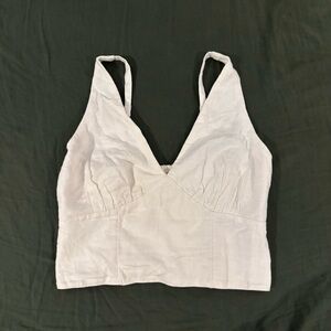 Abercrombie Linen Crop Top